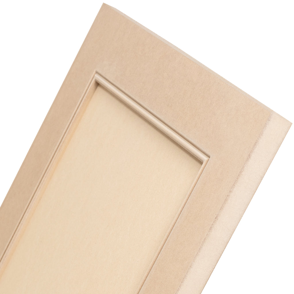 Beaded cabinet door close-up – classic bead detail around center panel for refined look