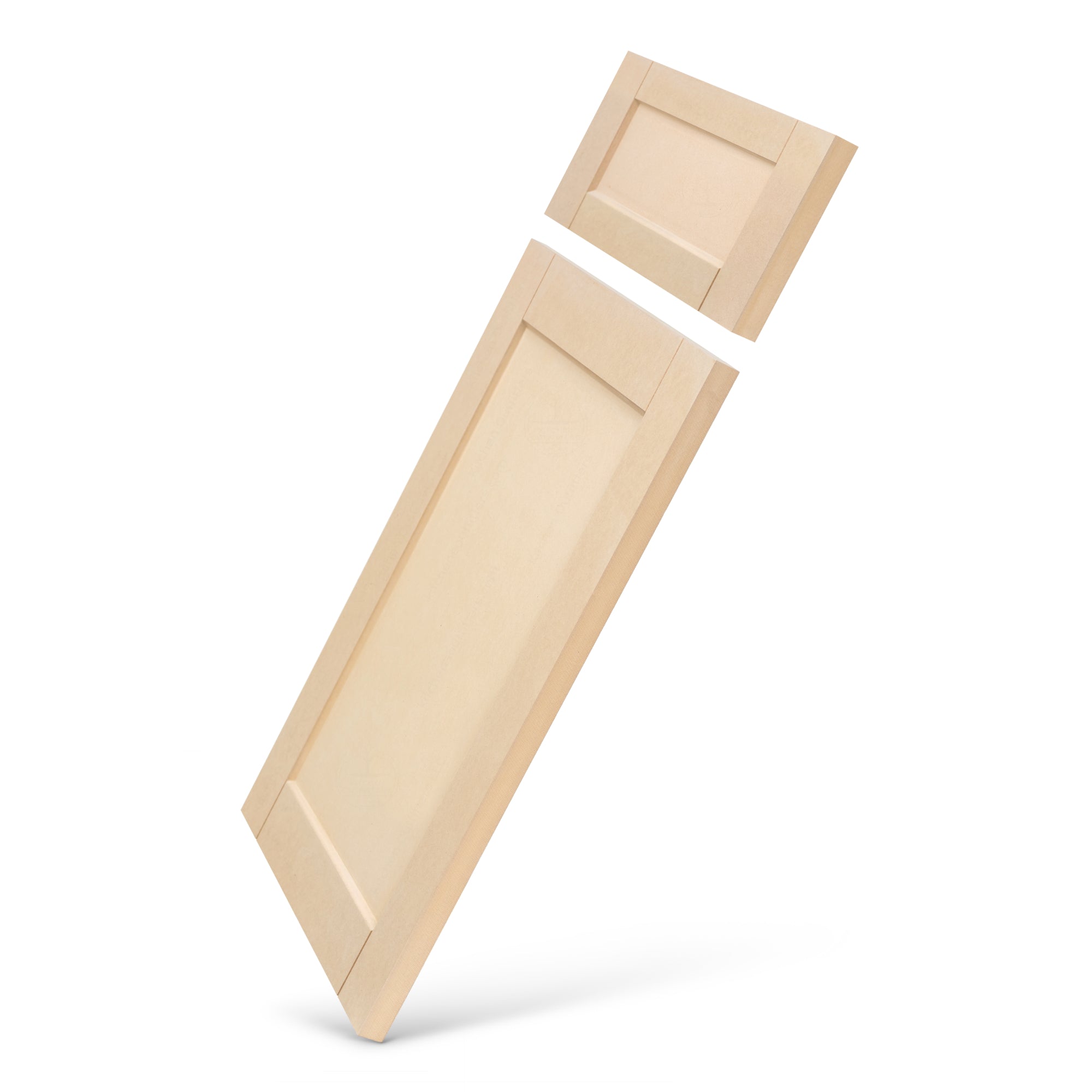 Custom Decorative Slant Shaker door and drawer front – enhanced modern profile view