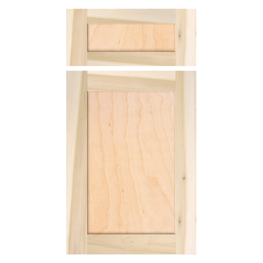 Poplar wood cabinet door front view – natural poplar wood panel