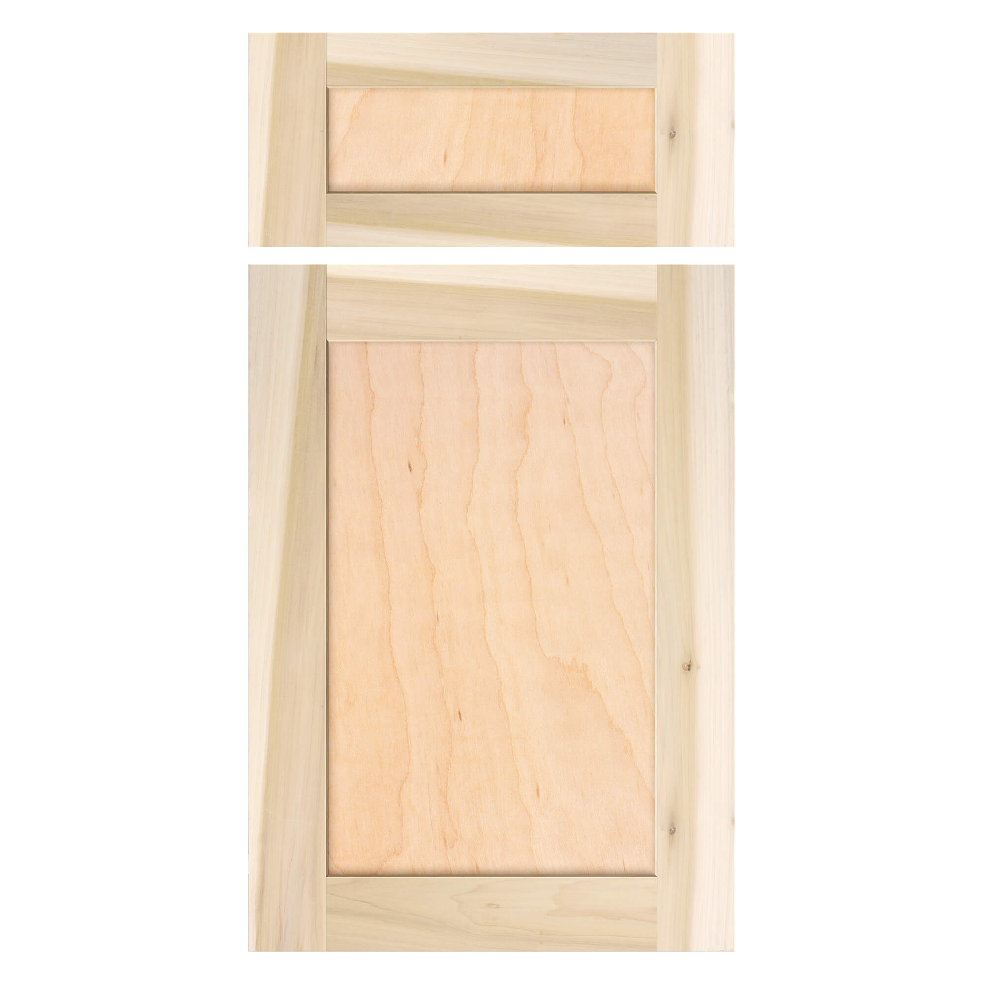 Poplar wood cabinet door front view – natural poplar wood panel