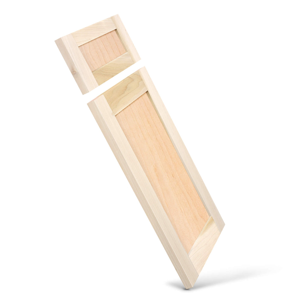 Poplar wood cabinet door side view – smooth paint-grade hardwood