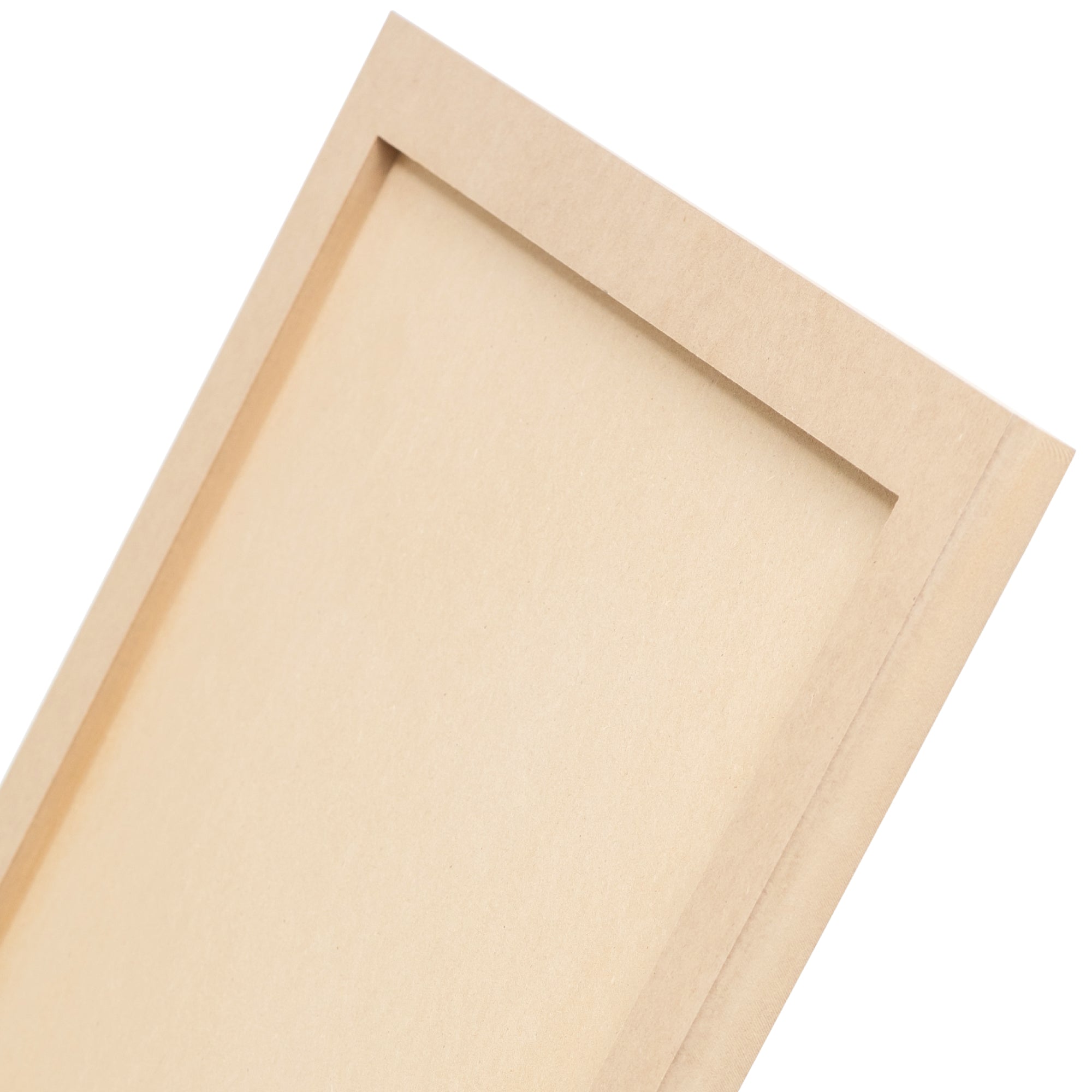 Slim Shaker cabinet door close-up – minimalist MDF door with narrow 1” stile design